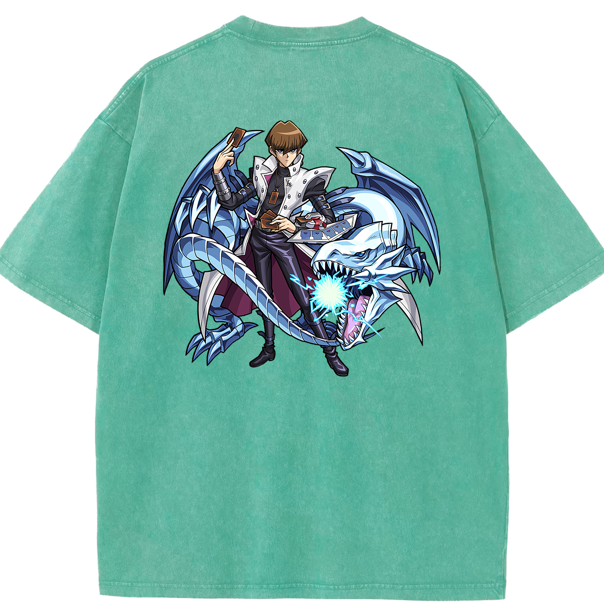 （画像用） 遊☆戯☆王 Yu-Gi-Oh! 綿100% ヴィンテージ風 半袖Tシャツ（背面プリント）
